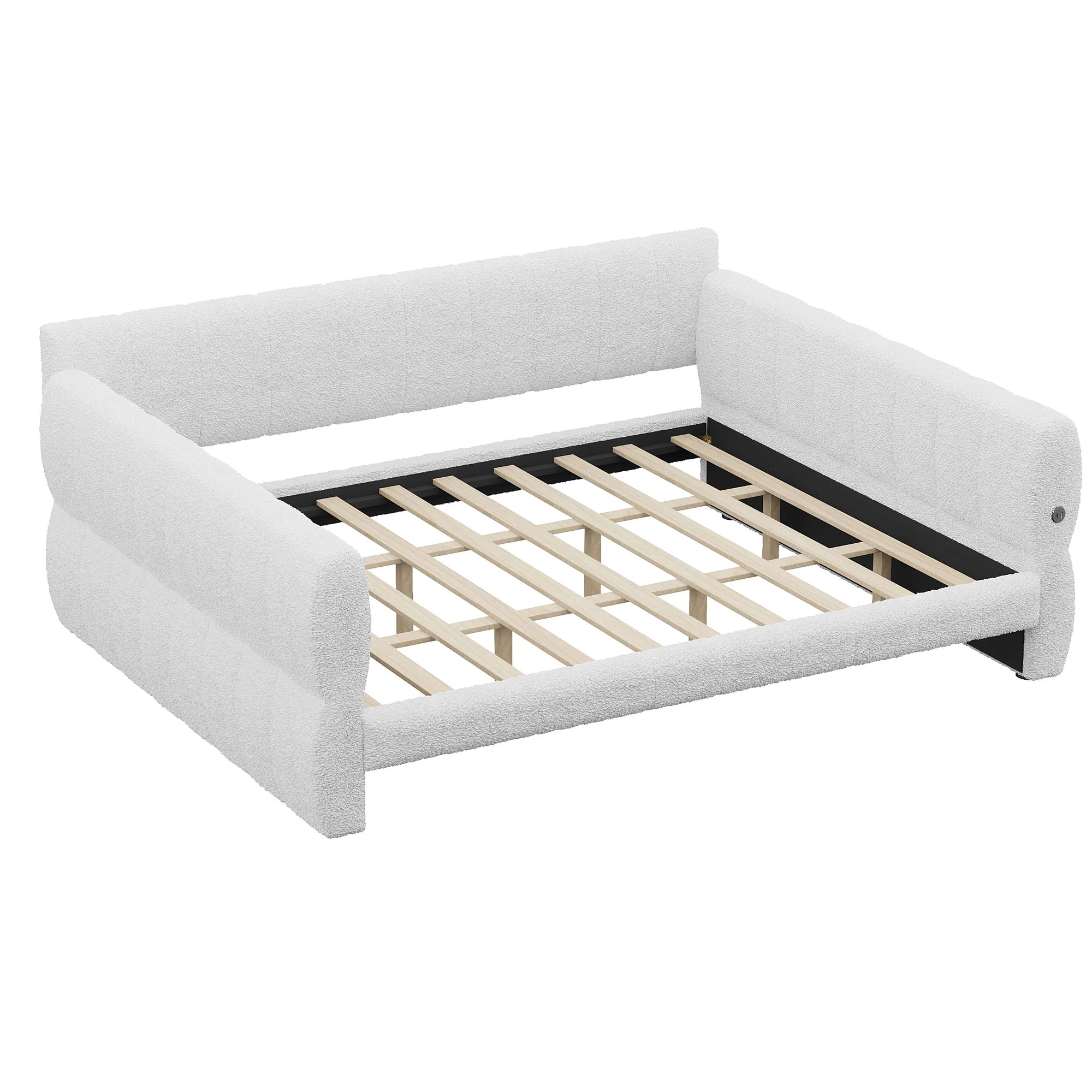 Upholstered Platform Bed With USB Charging - Image 4