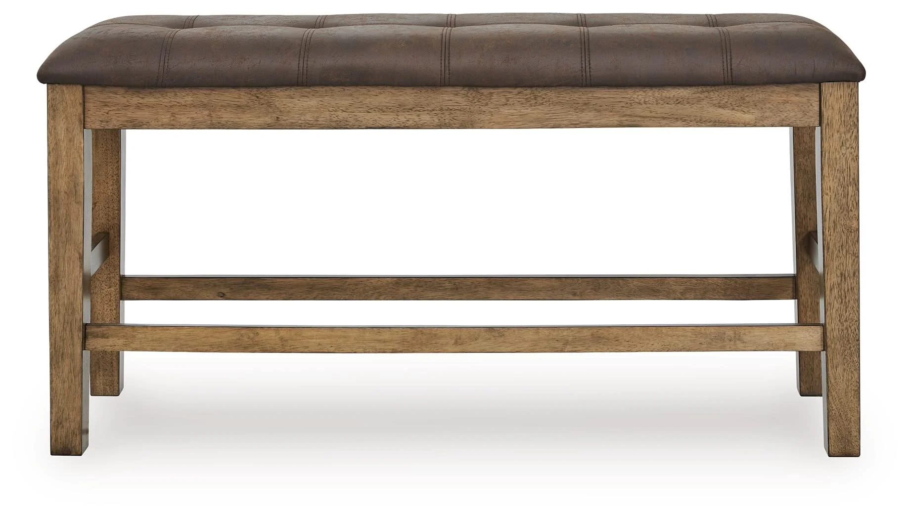 Urbinforte - Double Counter Height Upholstered Bench - Light Brown - Image 2