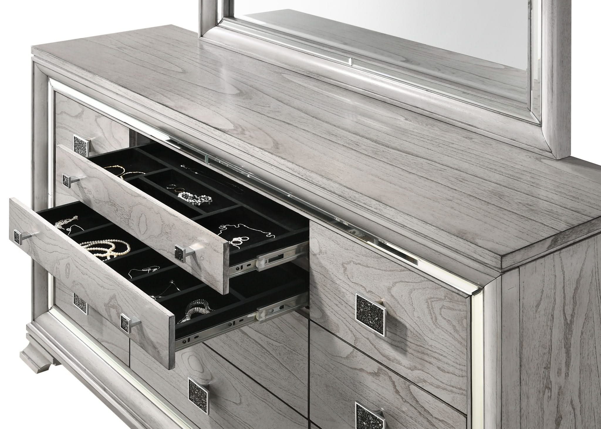Vail - Dresser & Mirror - Gray - Image 3