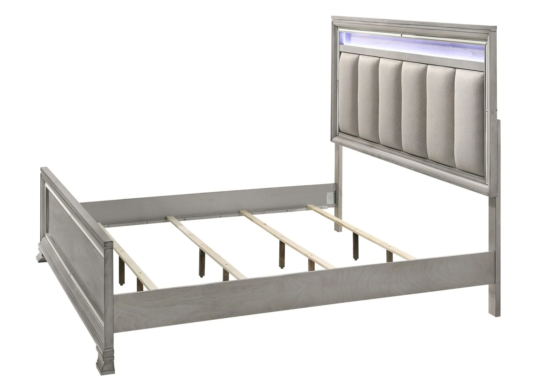 Vail - King 4 Piece Bedroom Set - Gray - Image 2