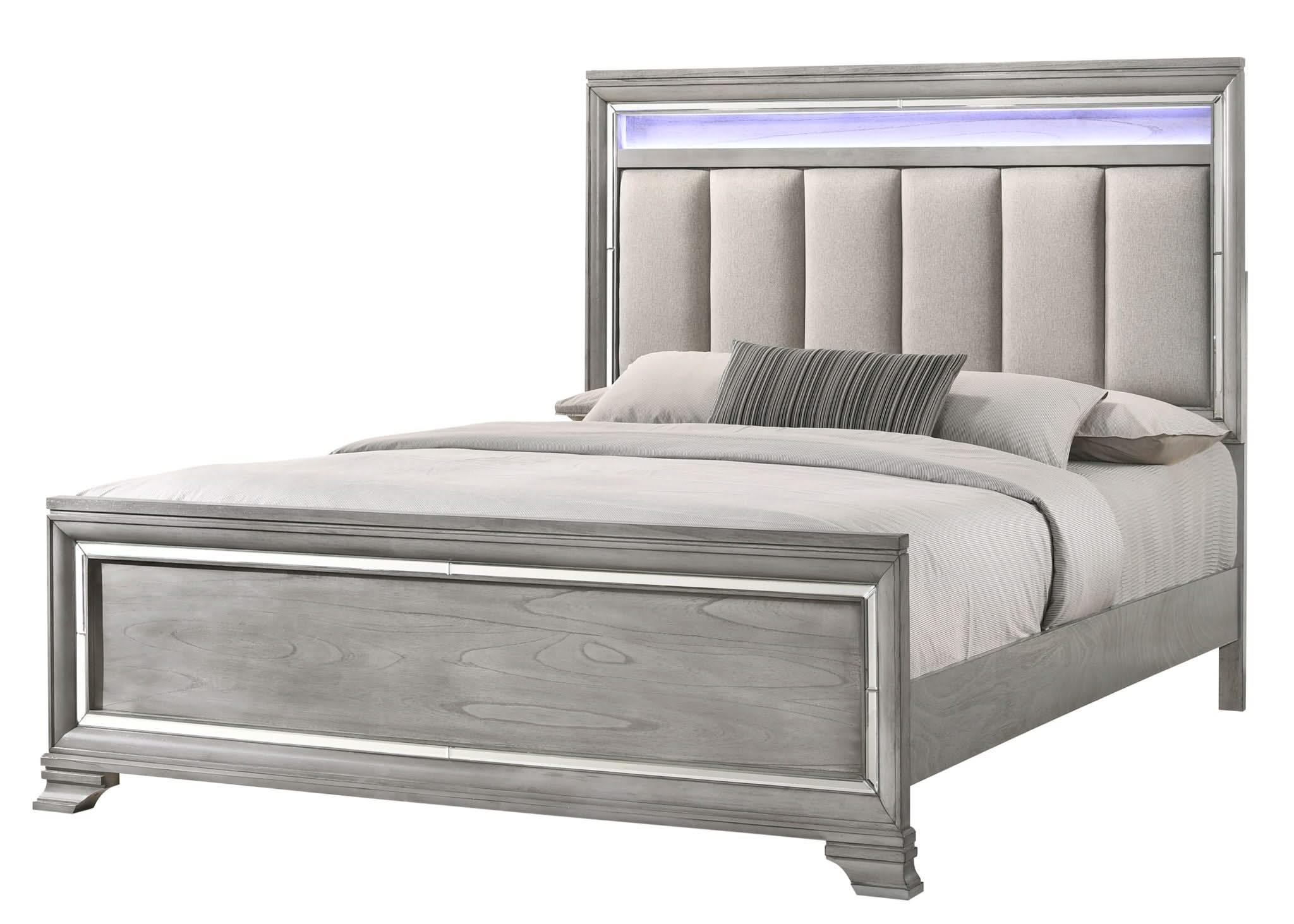 Vail - King 4 Piece Bedroom Set - Gray - Image 3