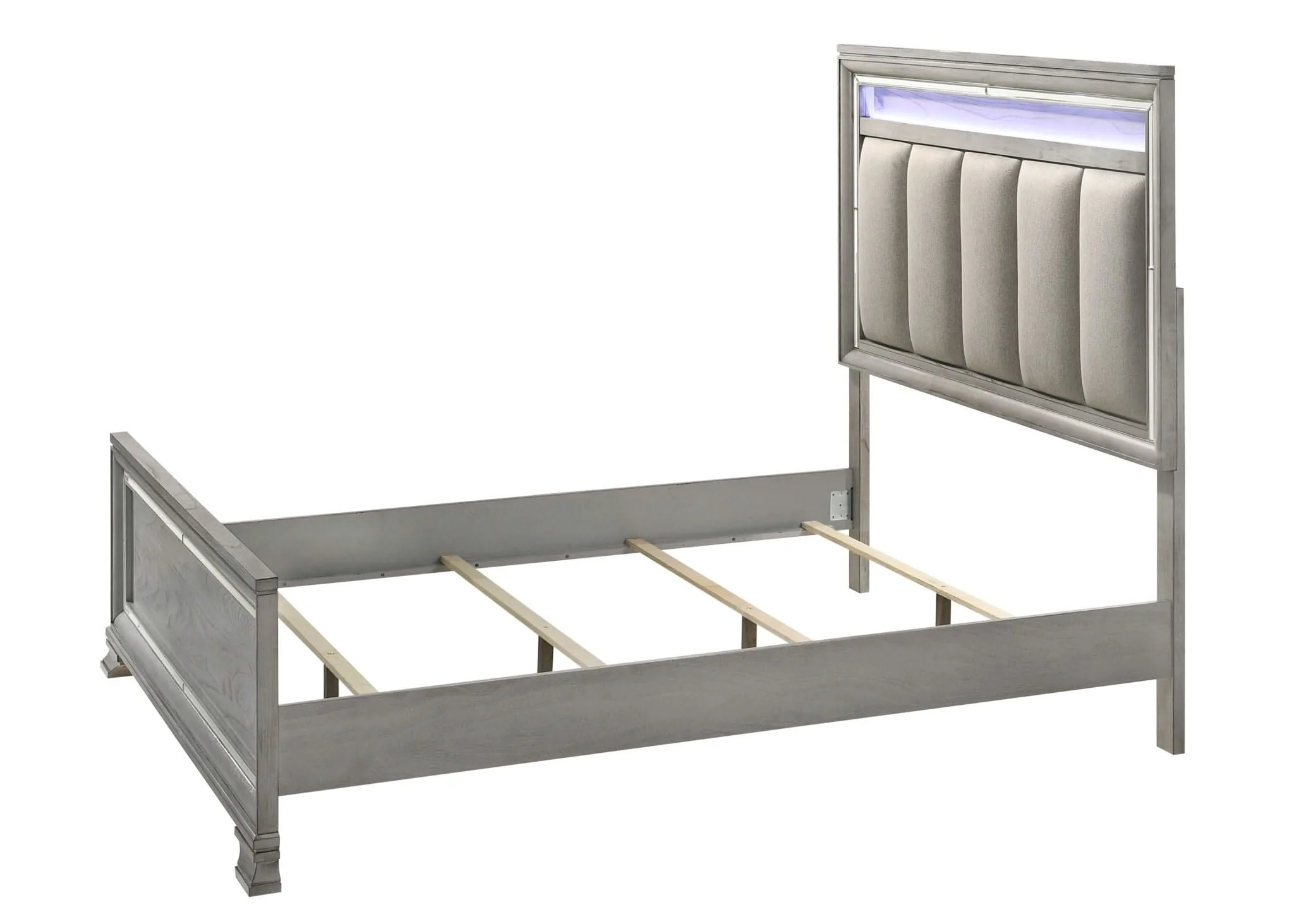 Vail - Queen Upholstered Bed - Gray - Image 2