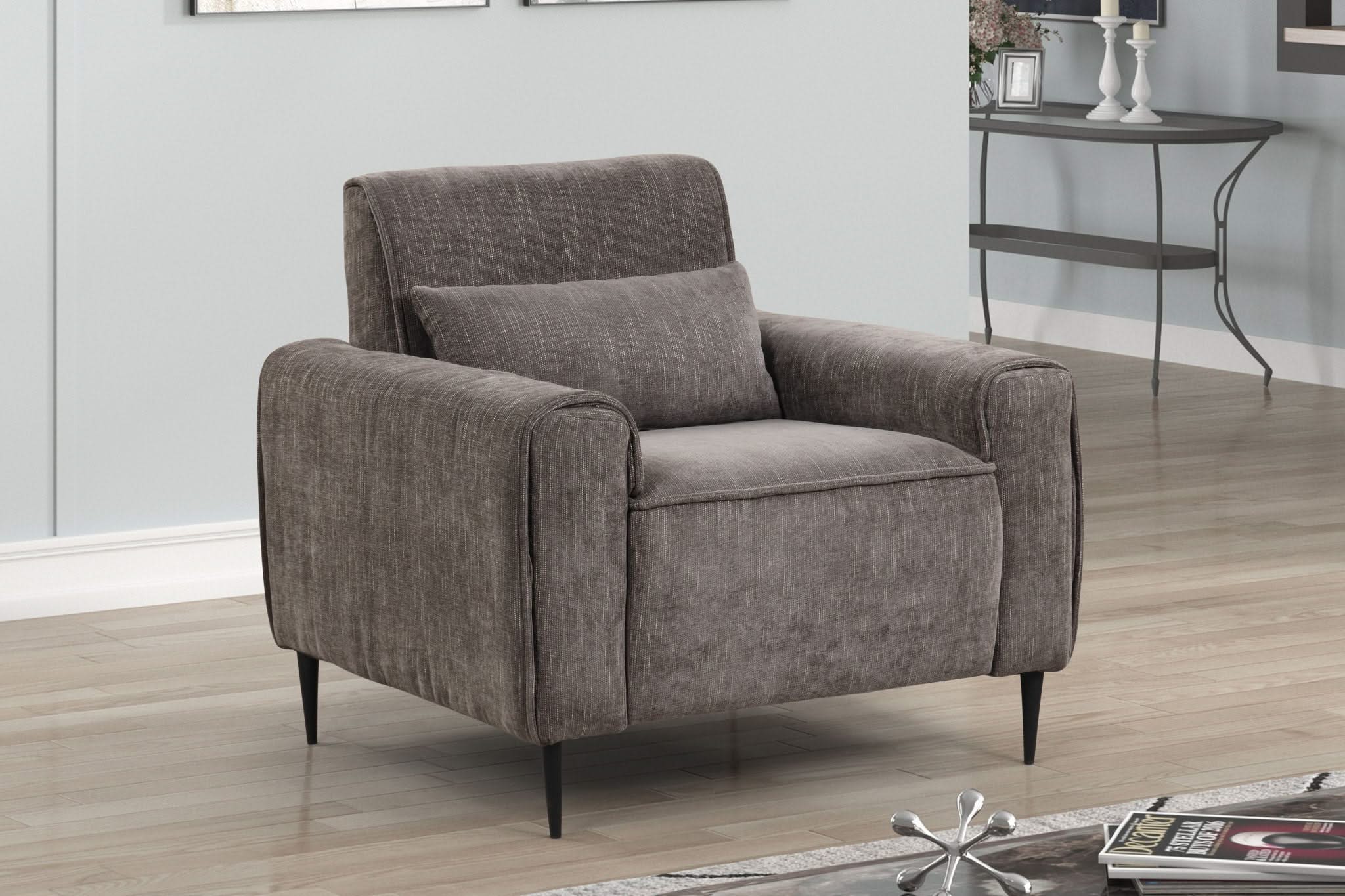 Valentina - Chair With Metal Legs And Throw Pillow