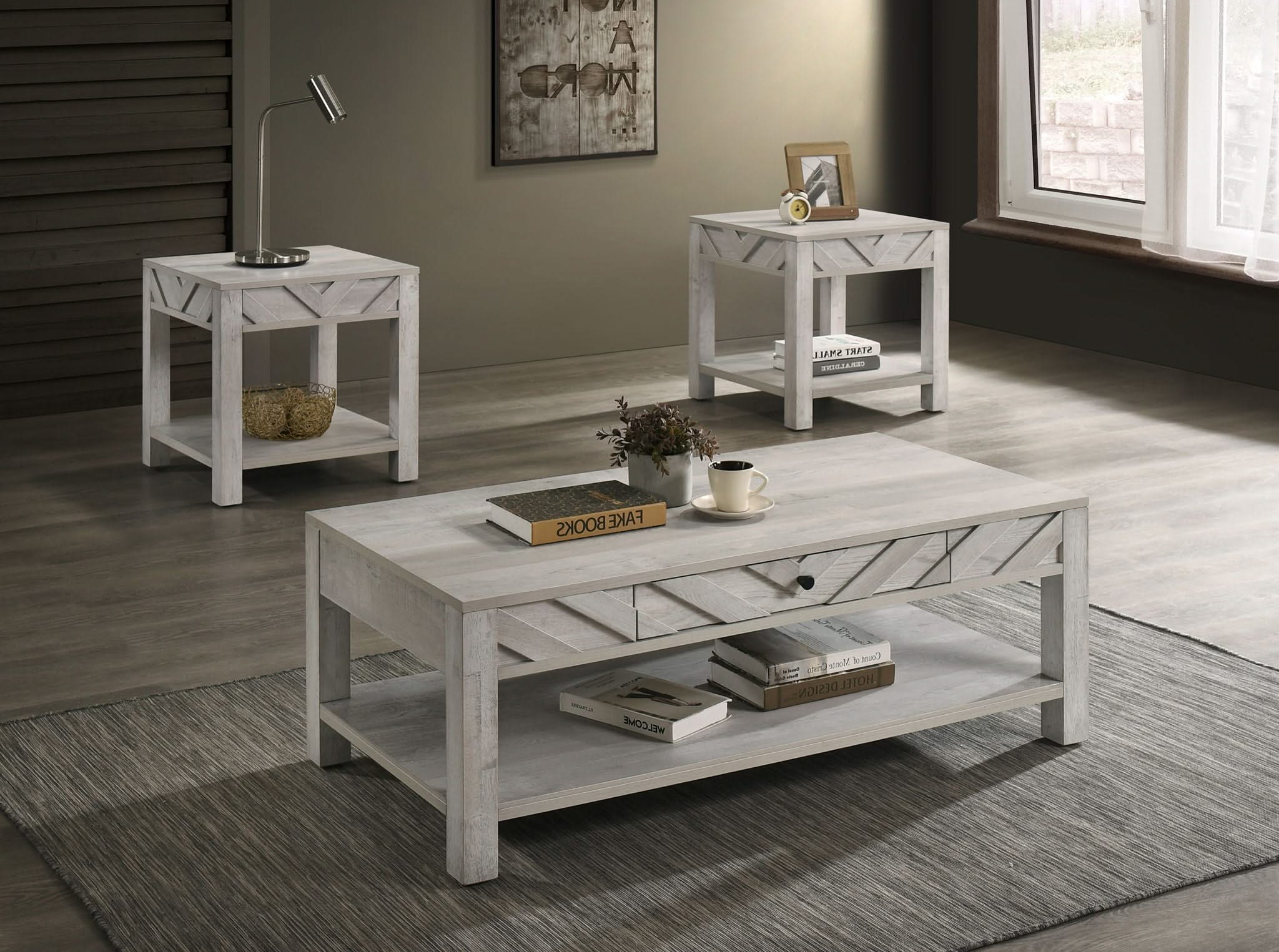 Valor - 3 Piece Cocktail Set - Antique White