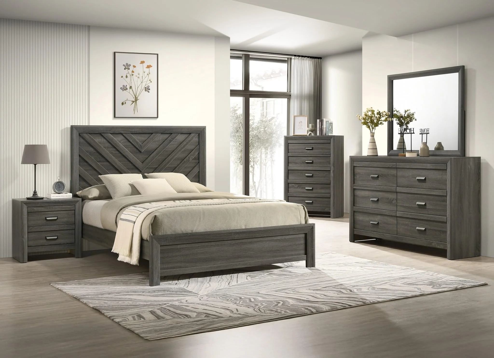 Valor - King Bed - Gray - Image 3