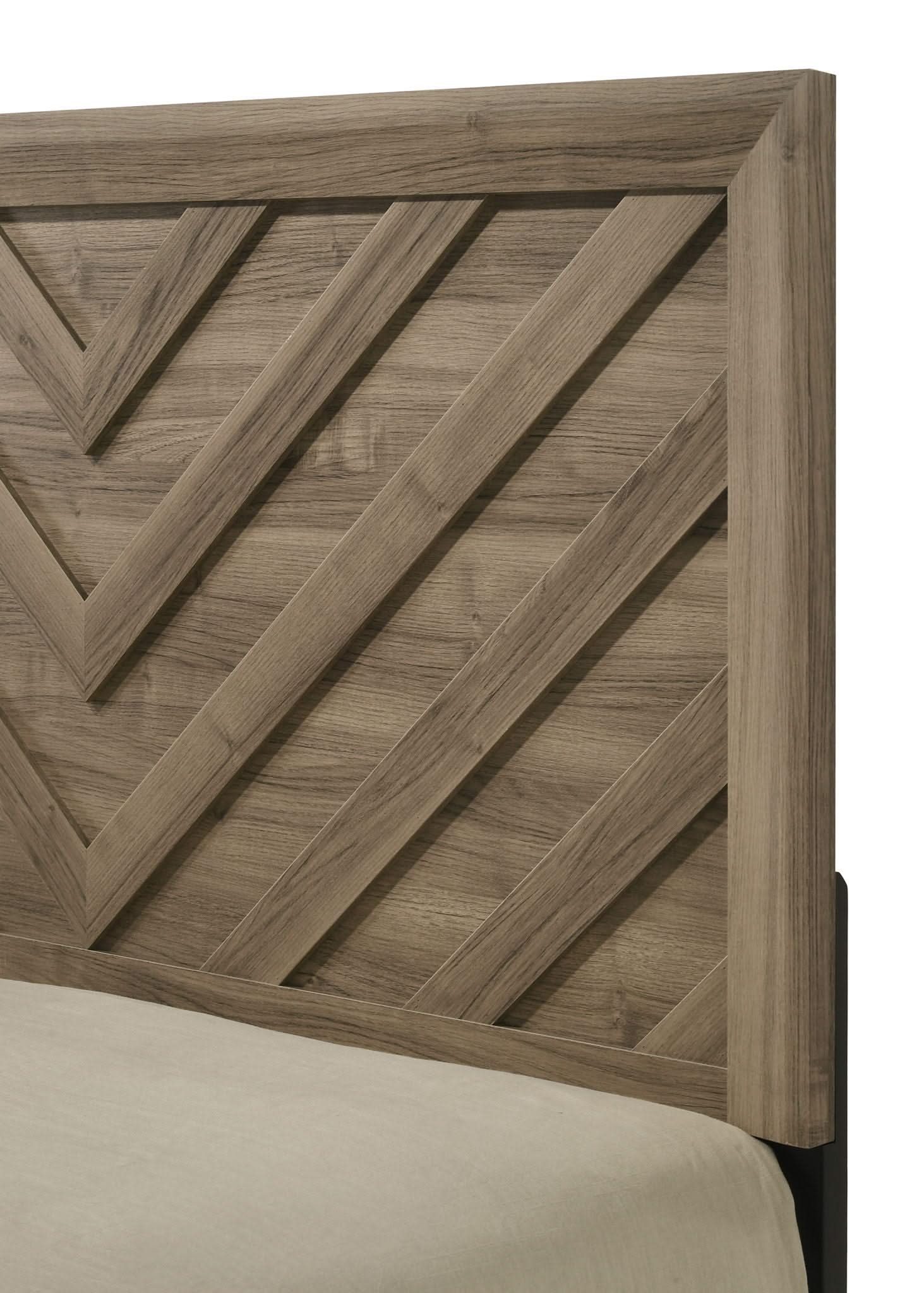 Valor - King Panel Bed - Light Bown - Image 3