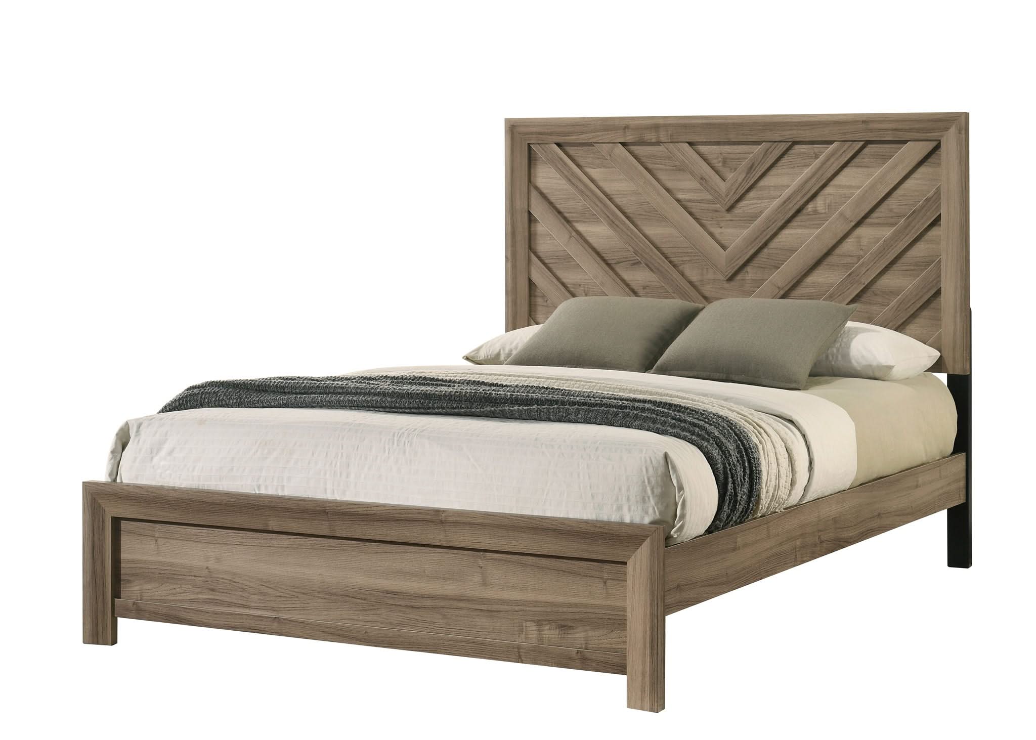 Valor - Queen 5 Piece Bedroom Set - Light Brown - Image 4