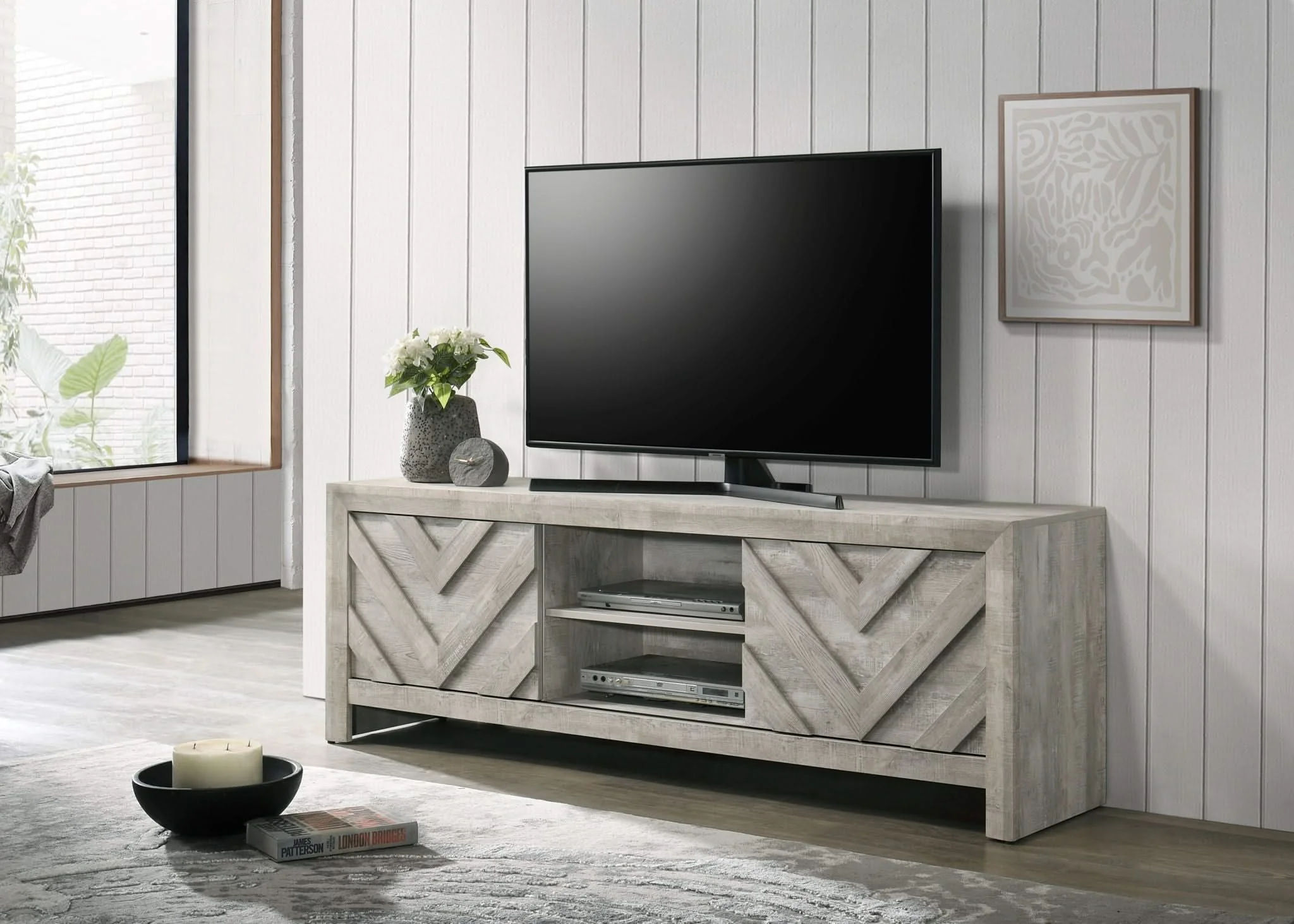 Valor - TV Stand - Antique White - Image 4