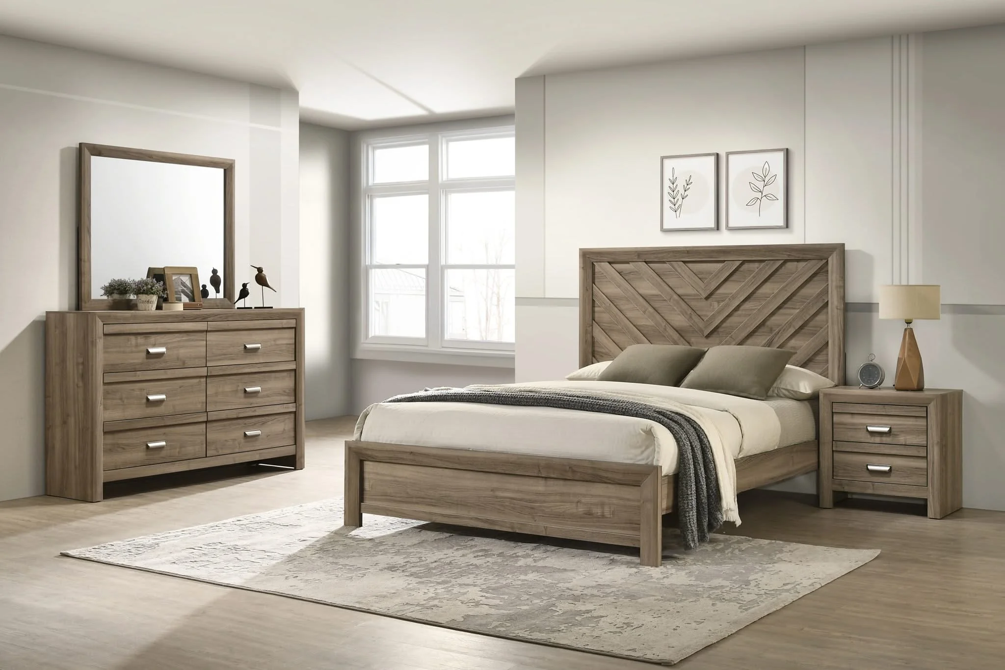 Valor - Twin Panel Bed - Light Bown - Image 2