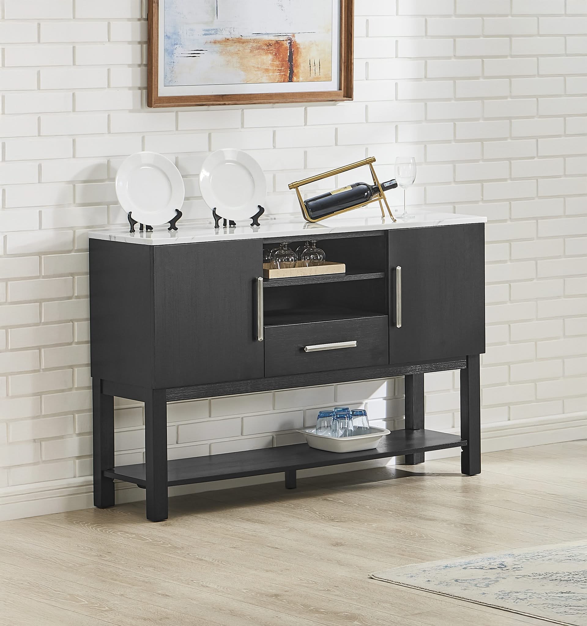 Vance - Side Board - Charcoal / White - Image 3