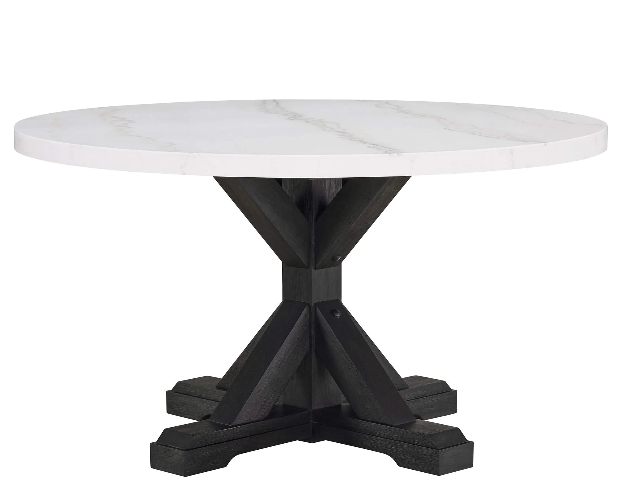 Varley - 5 Piece Round Dining Room Set - White / Gray - Image 4