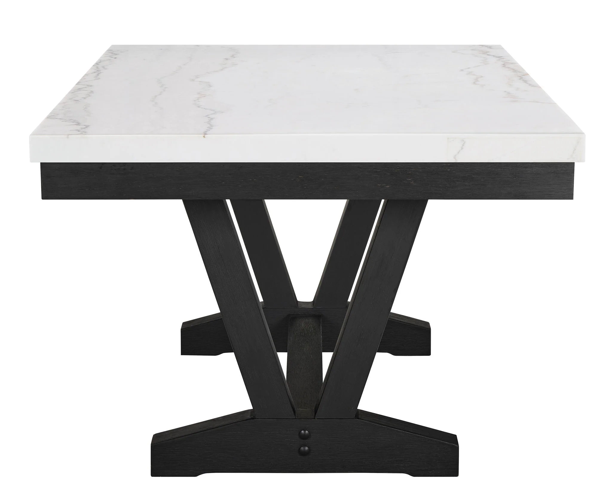 Varley - 6 Piece Dining Room Set With 4 Wing Dining Chairs & Bench - White / Gray - Image 2
