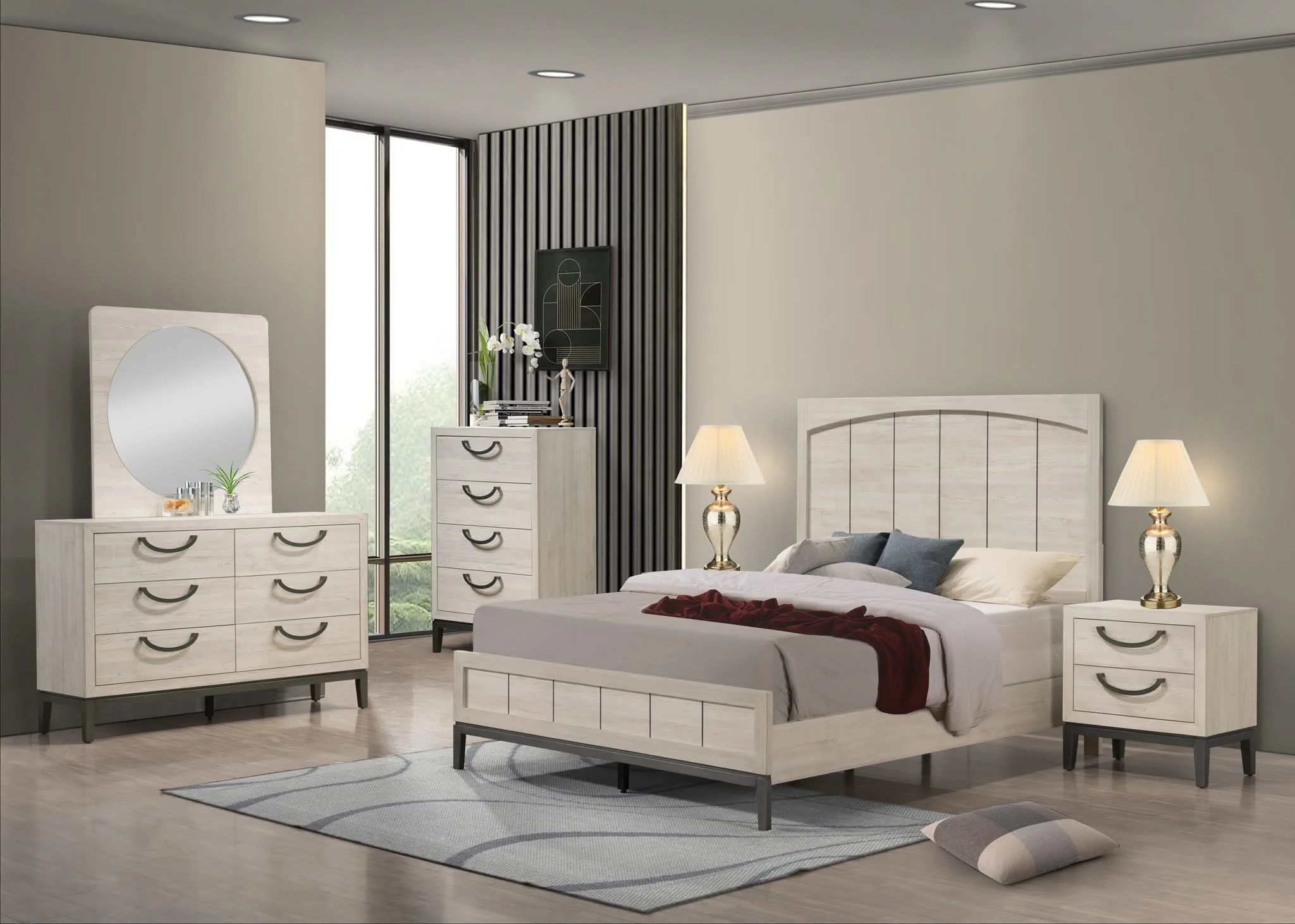 Veda - King Bed - Beige - Image 2