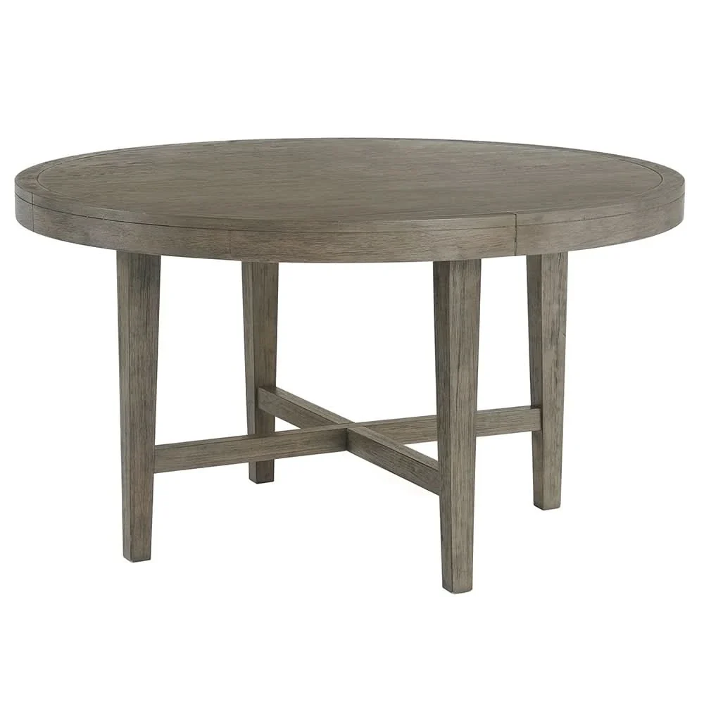 Versailles Grey Oak Round Dining Table with Modern Design