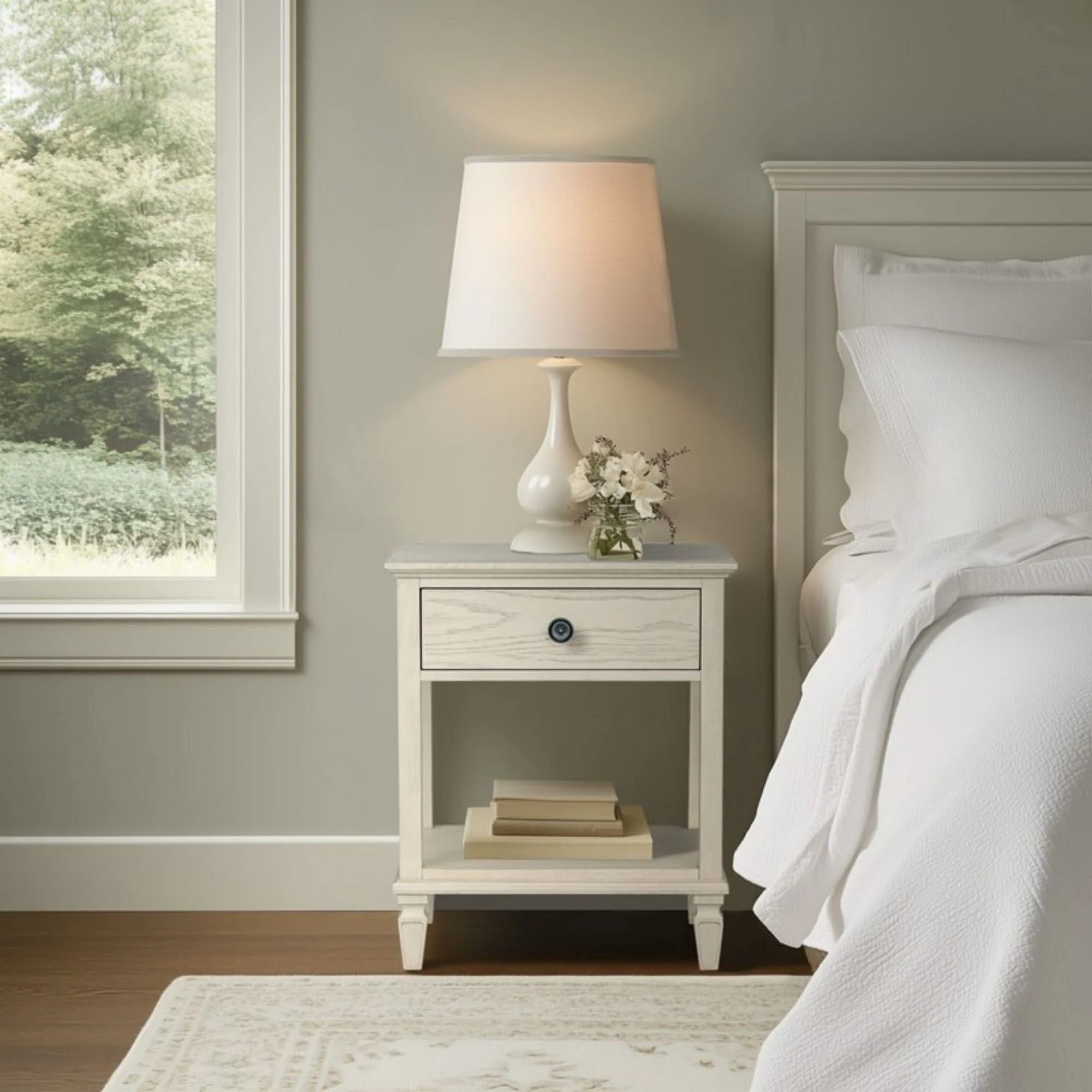 Victoria - Bedside Table With Drawer And Shelf - Image 14