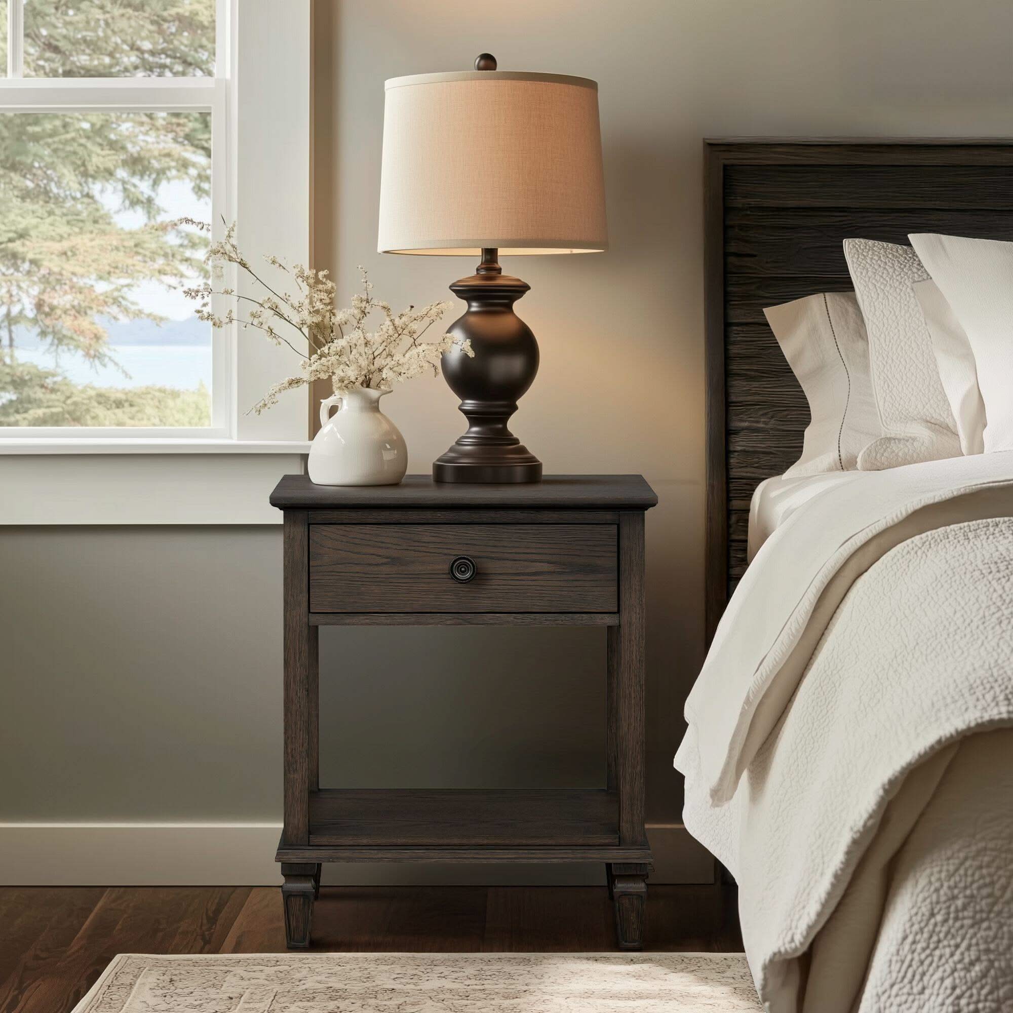 Victoria - Bedside Table With Drawer And Shelf - Image 16