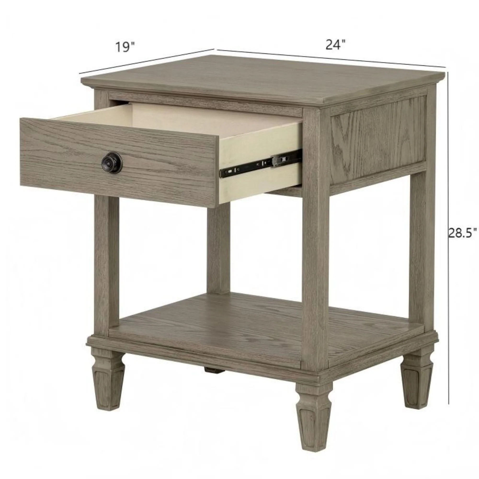 Victoria - Bedside Table With Drawer And Shelf - Image 7