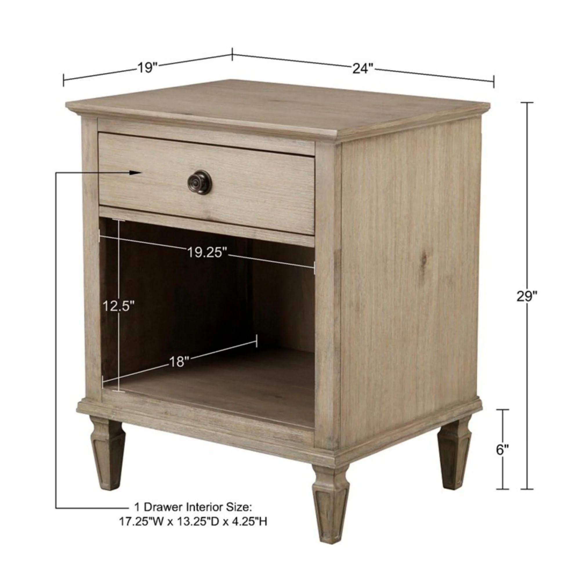 Victoria - Nightstand With Open Storage - Image 10