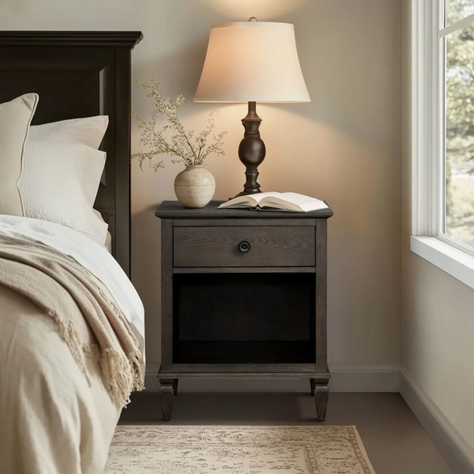 Victoria - Nightstand With Open Storage - Image 15