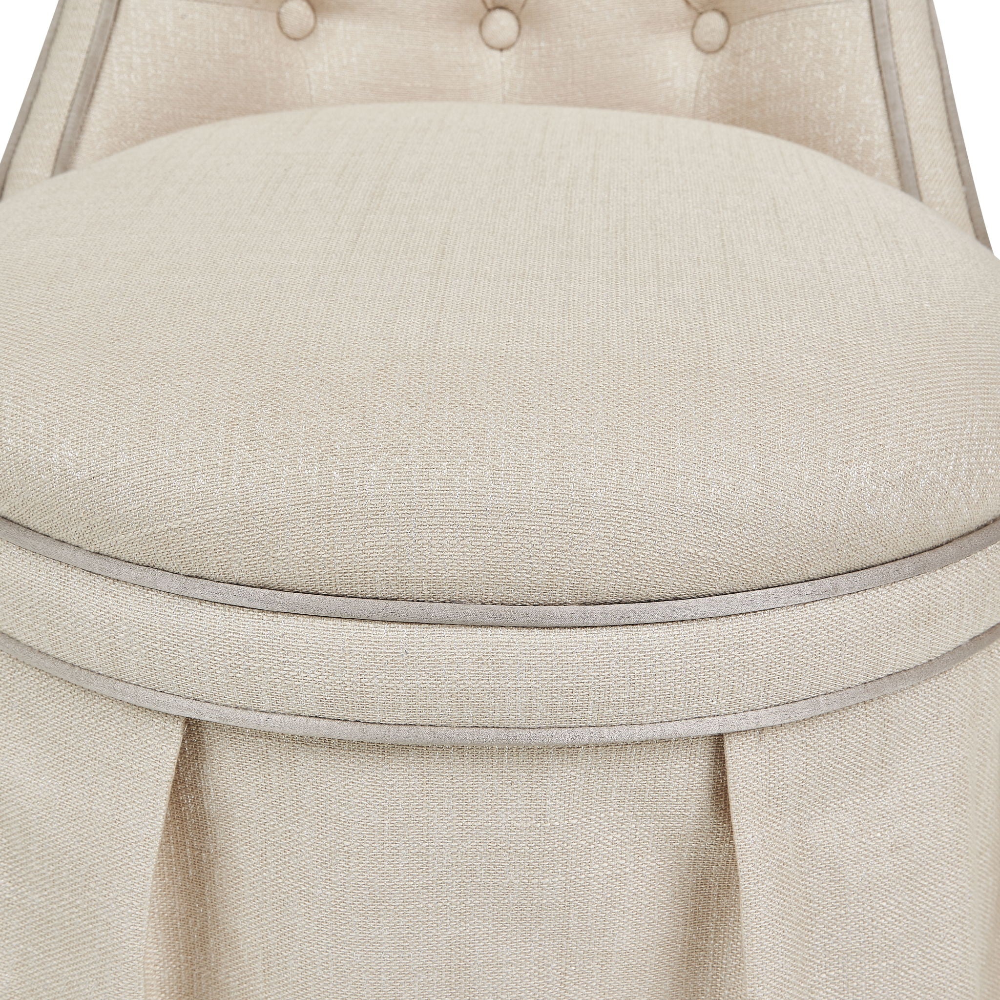 Villa Cherie - Tufted Vanity Chair - Frosted Pearl - Image 3