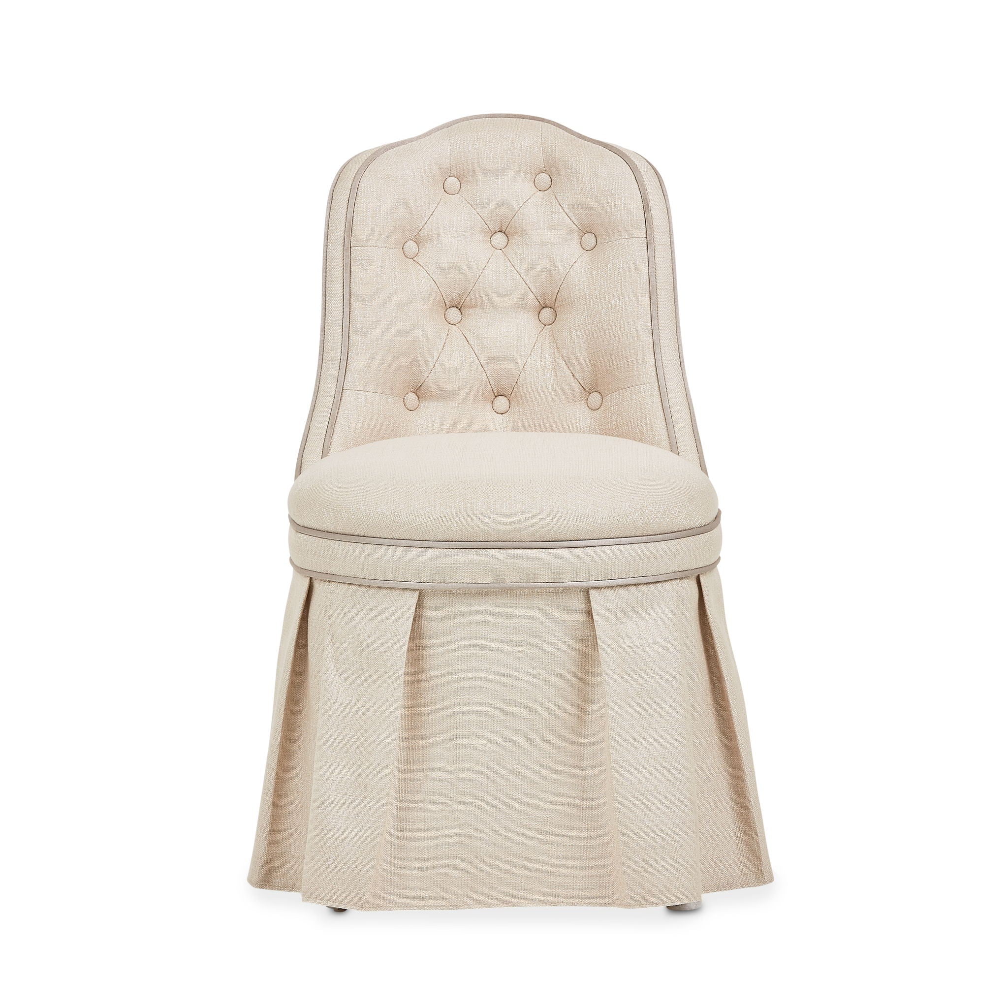Villa Cherie - Tufted Vanity Chair - Frosted Pearl - Image 4
