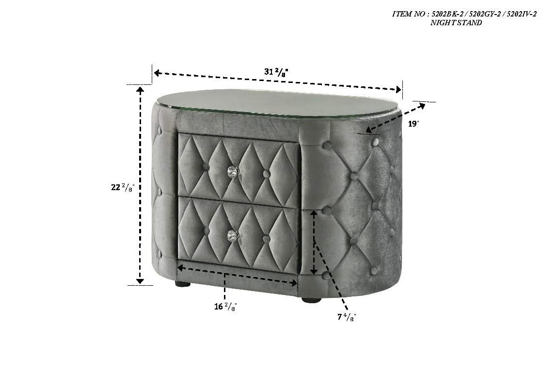 Voltare - Nightstand - Gray - Image 2