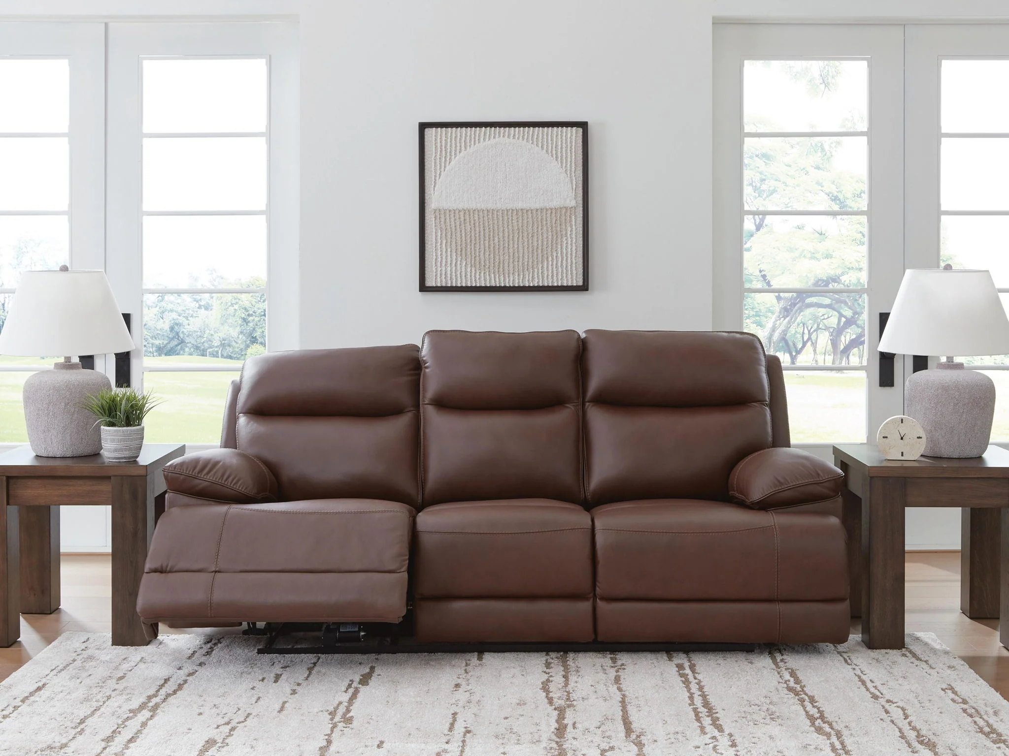 Vonryan - Power Reclining Sofa With Adj Headrest - Tobacco - Image 4