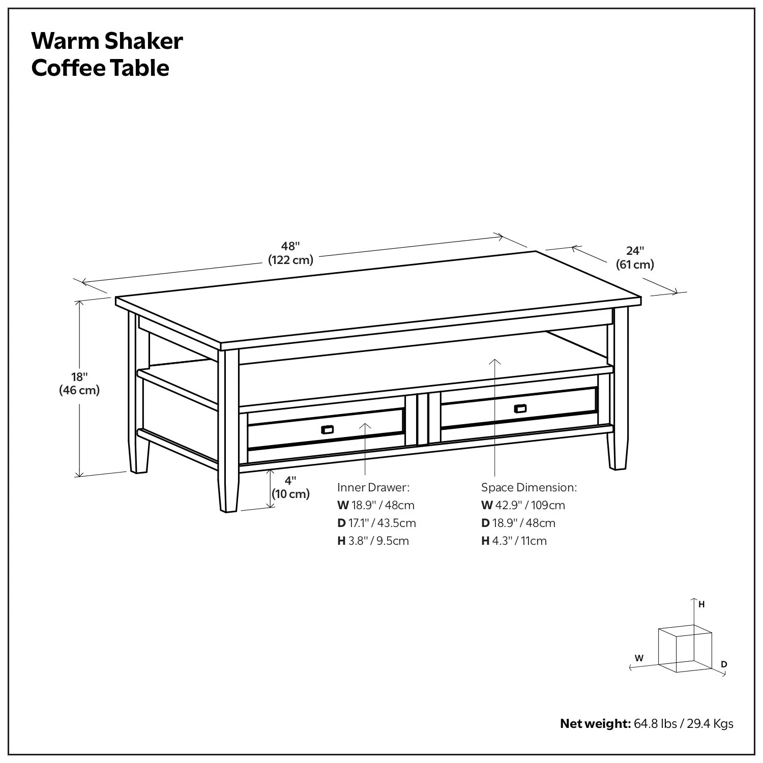 Warm Shaker - Coffee Table - Image 6