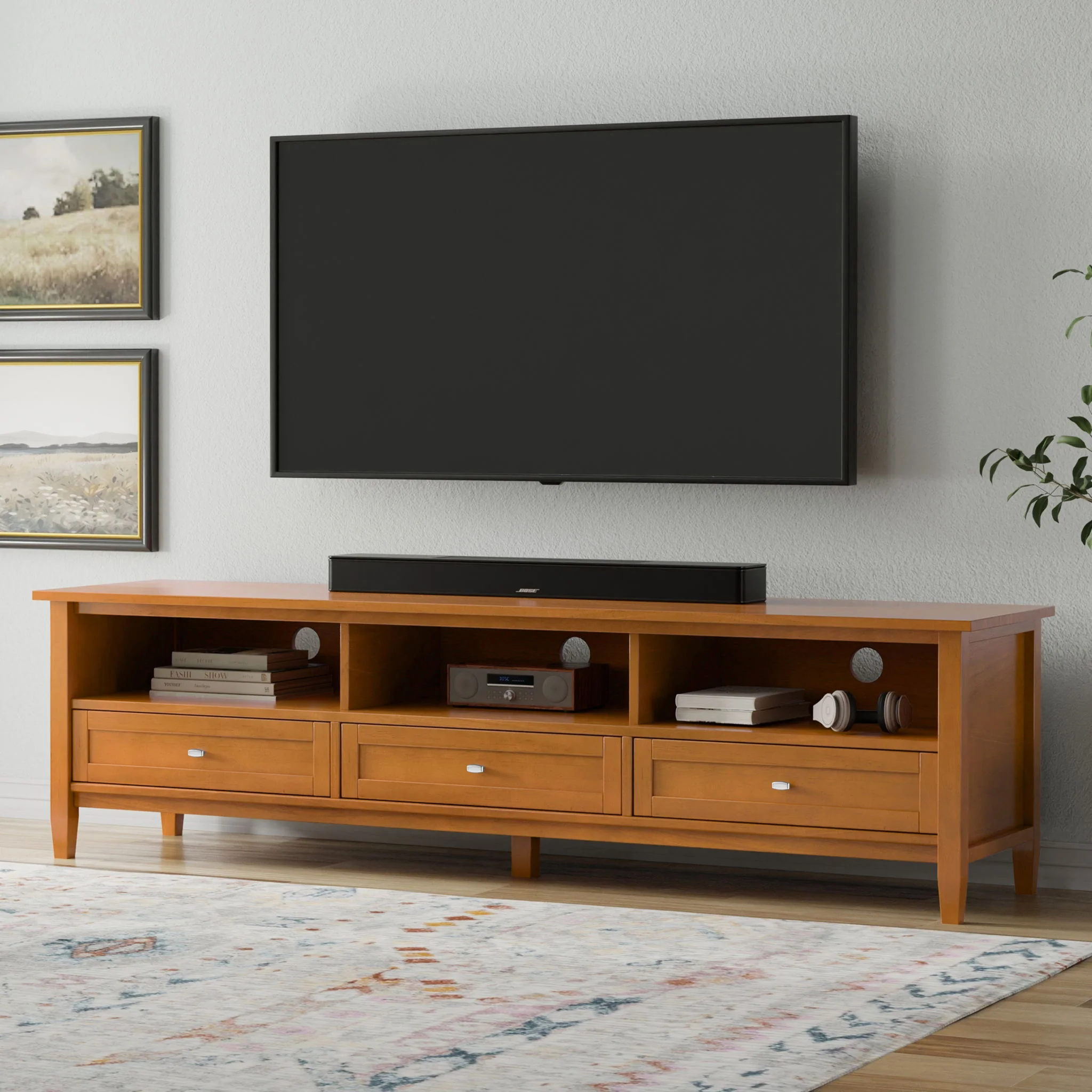 Warm Shaker - Handcrafted Low TV Media Stand - Image 4