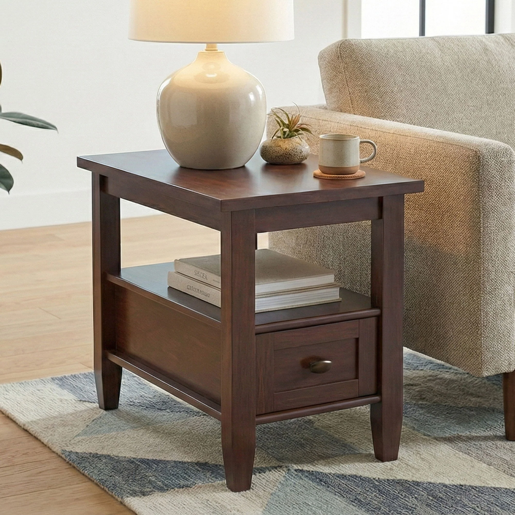 Warm Shaker - Narrow Side Table - Brown - Image 2