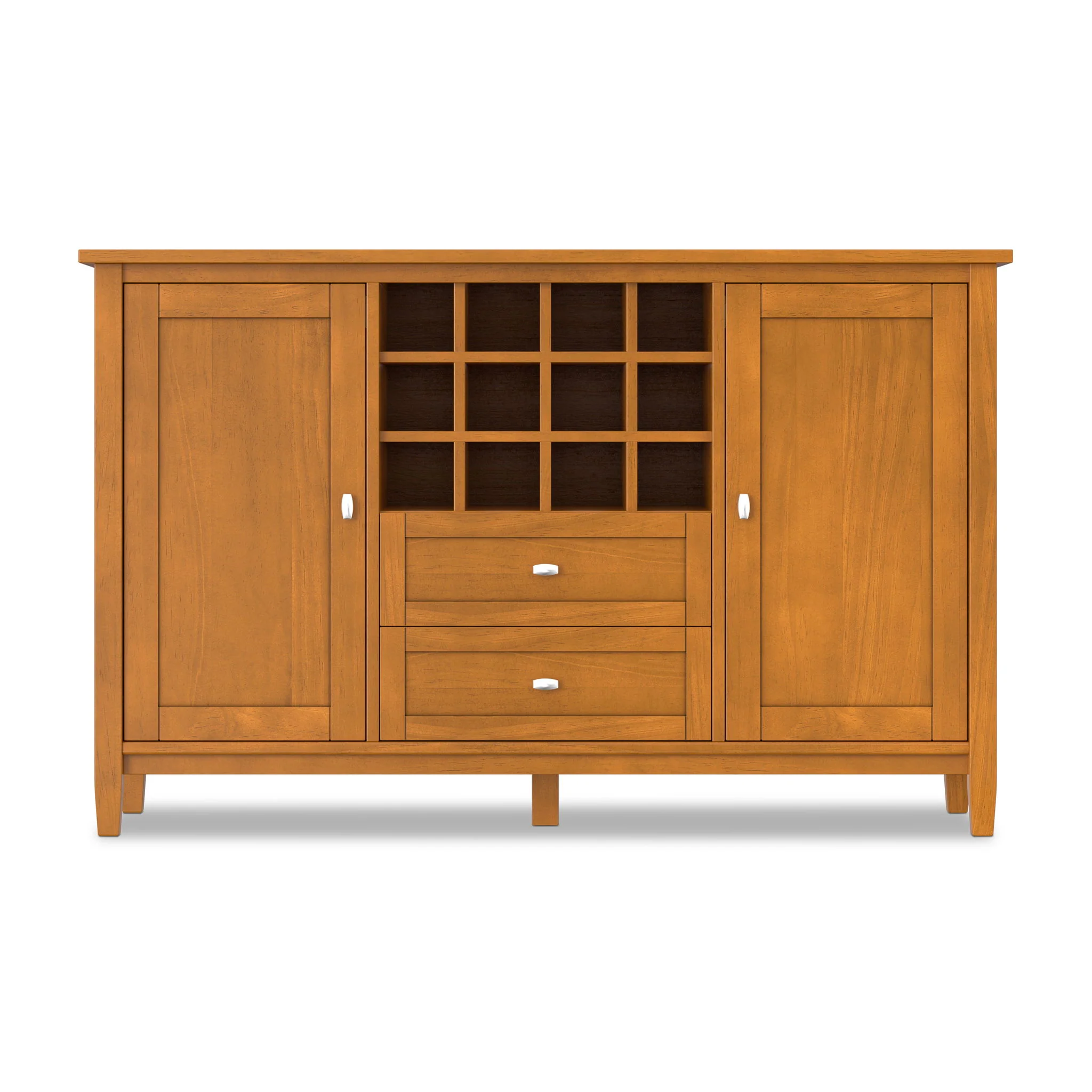Warm Shaker - Storage Cabinet With Wine Rack - Brown - Image 3