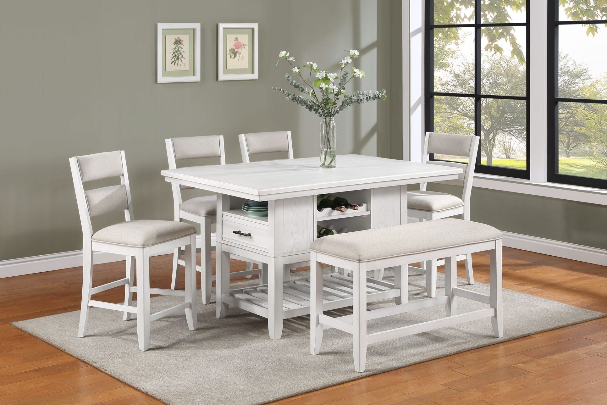 Wendy - Counter Height Chair (Set of 2) - White / Beige - Image 2