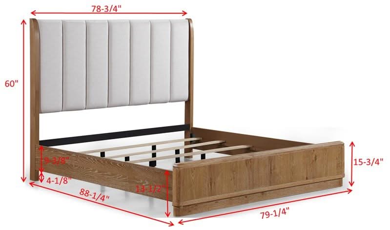 Westcott - King Panel Bed - Cerused Natural - Image 4