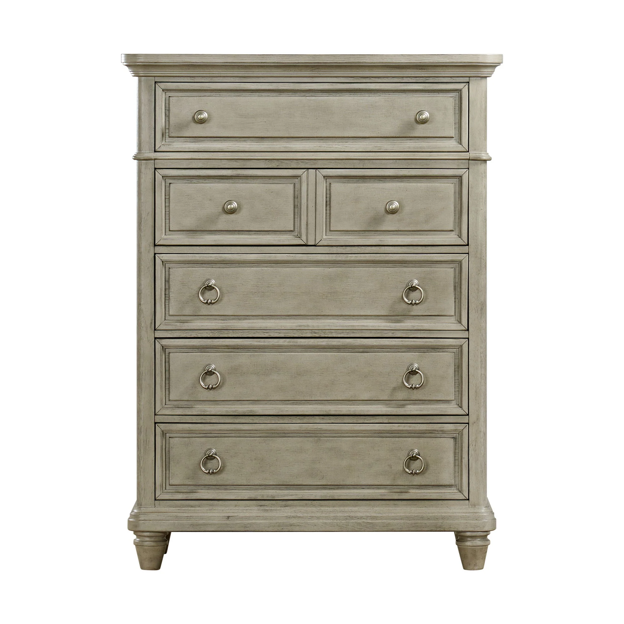 Whit-Ash - 5-Drawer Chest - Light Gray - Image 4
