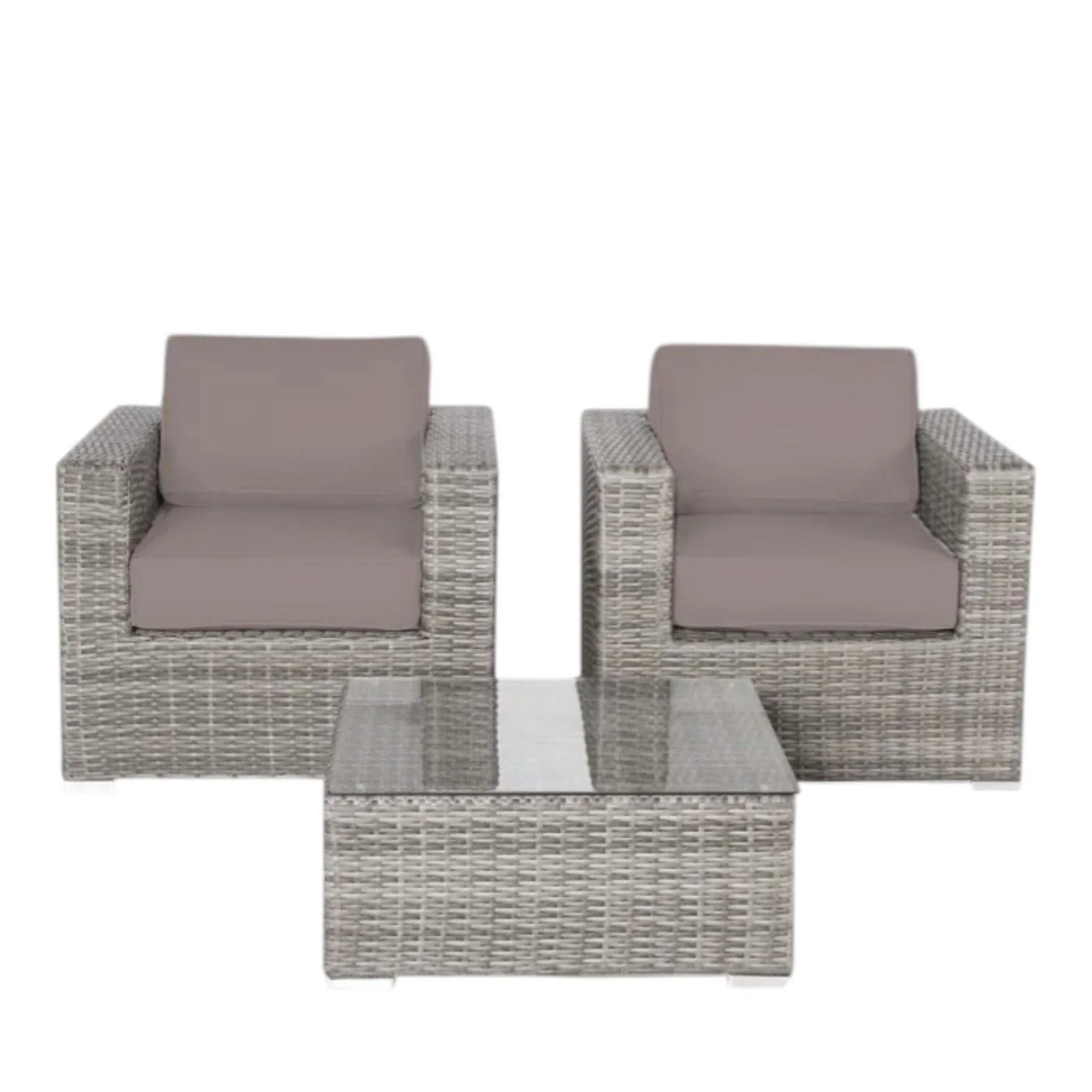 Wicker Seating Group Set With Table And Cushions - Image 10