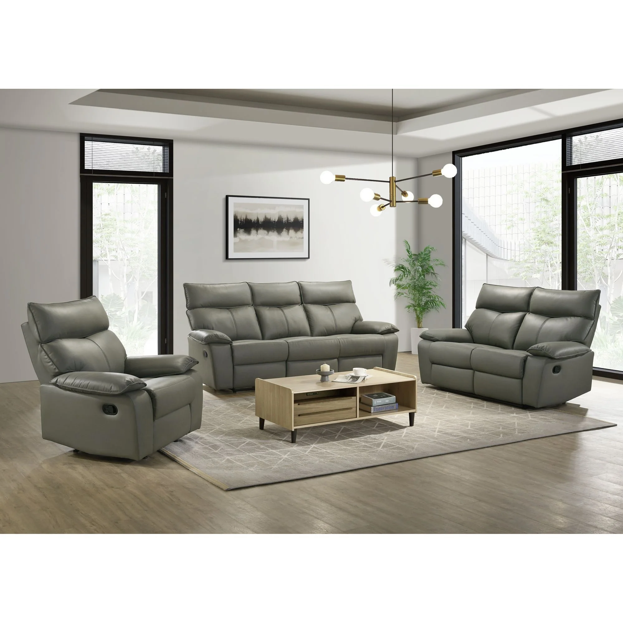 Wildcat - Motion Loveseat - Gray - Image 3