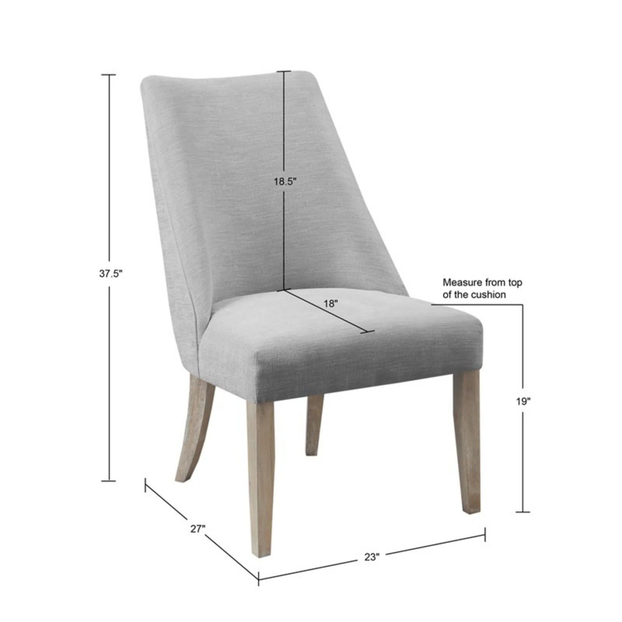 Winfield - Upholstered Dining Chair (Set of 2) - Light Gray - Image 3