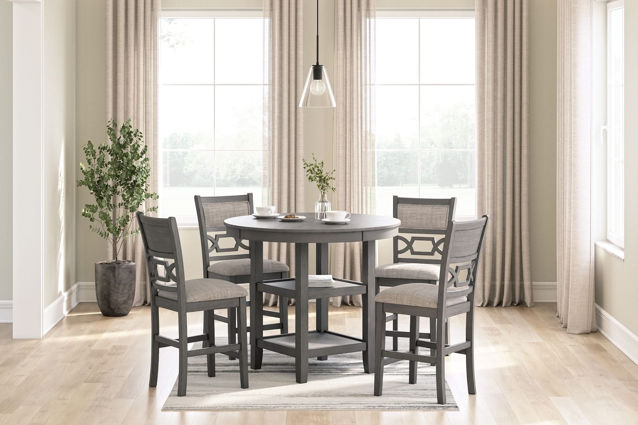Wrenning - Drm Counter Table Set (Set of 5) - Gray - Image 3
