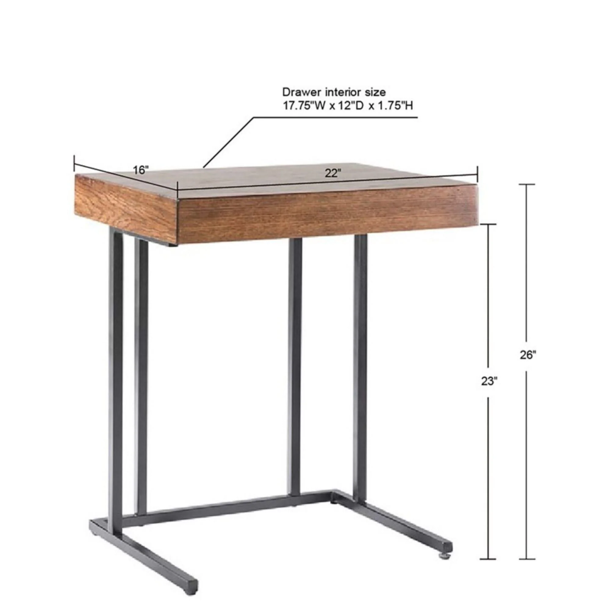 Wynn - Pull Up Table With Storage Compartment - Pecan - Image 4