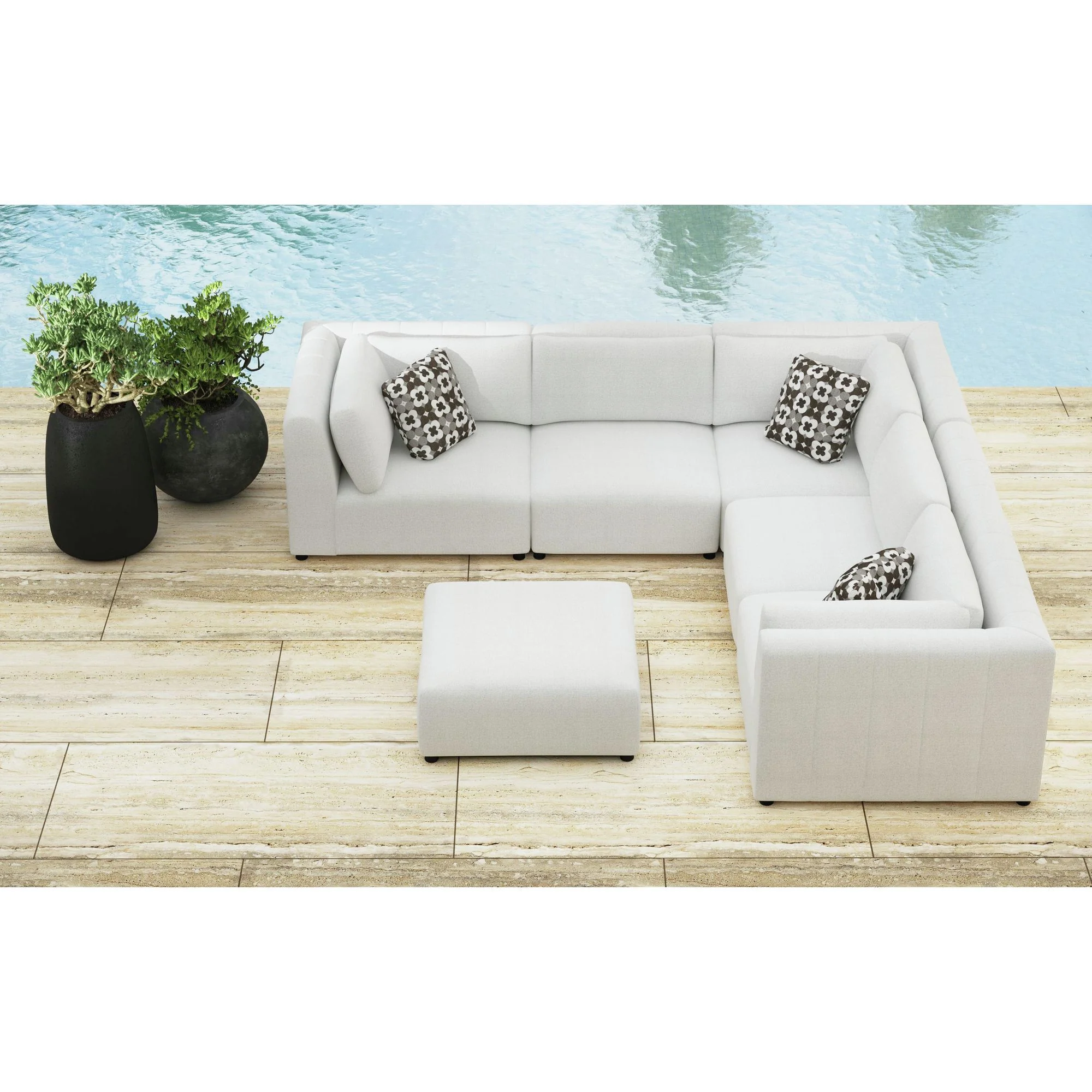 Zandara - Modular Armless Chair - Beige - Image 3