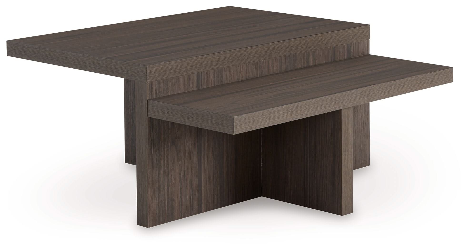 Zendex - Occasional Table Set (Set of 2) - Brown - Image 4