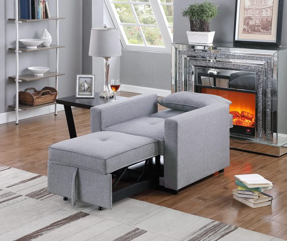 Zoey - Convertible Sleeper Chair With Side Pocket - Image 2