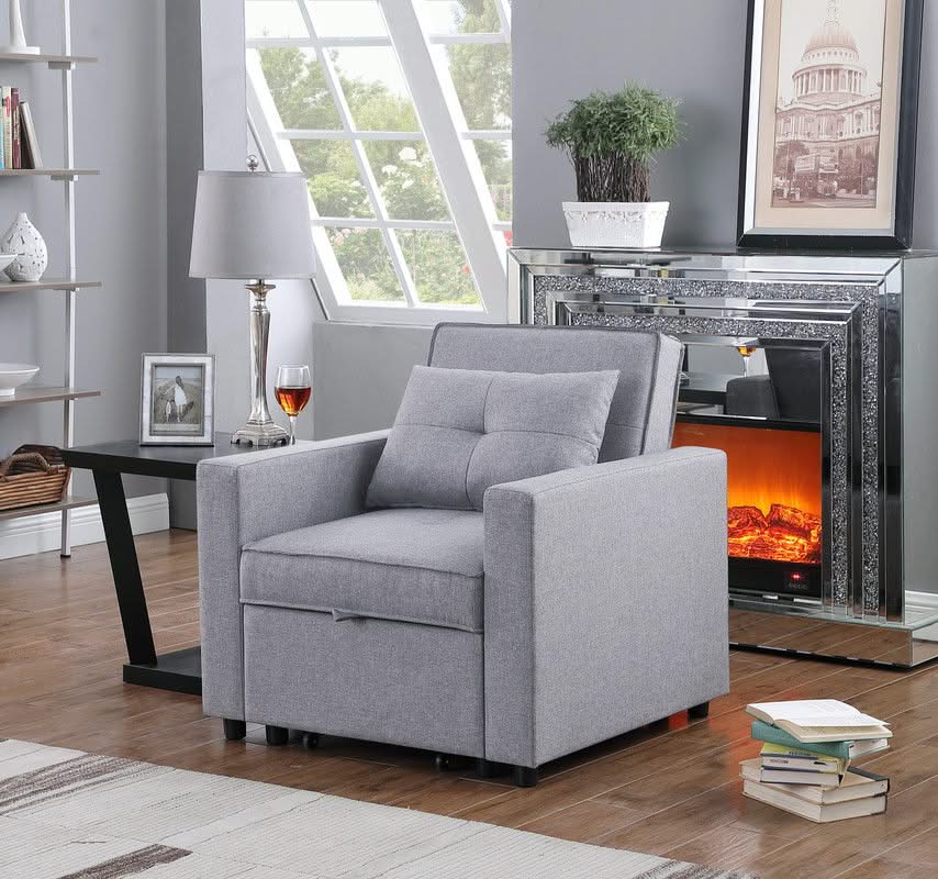 Zoey - Convertible Sleeper Chair With Side Pocket - Image 3